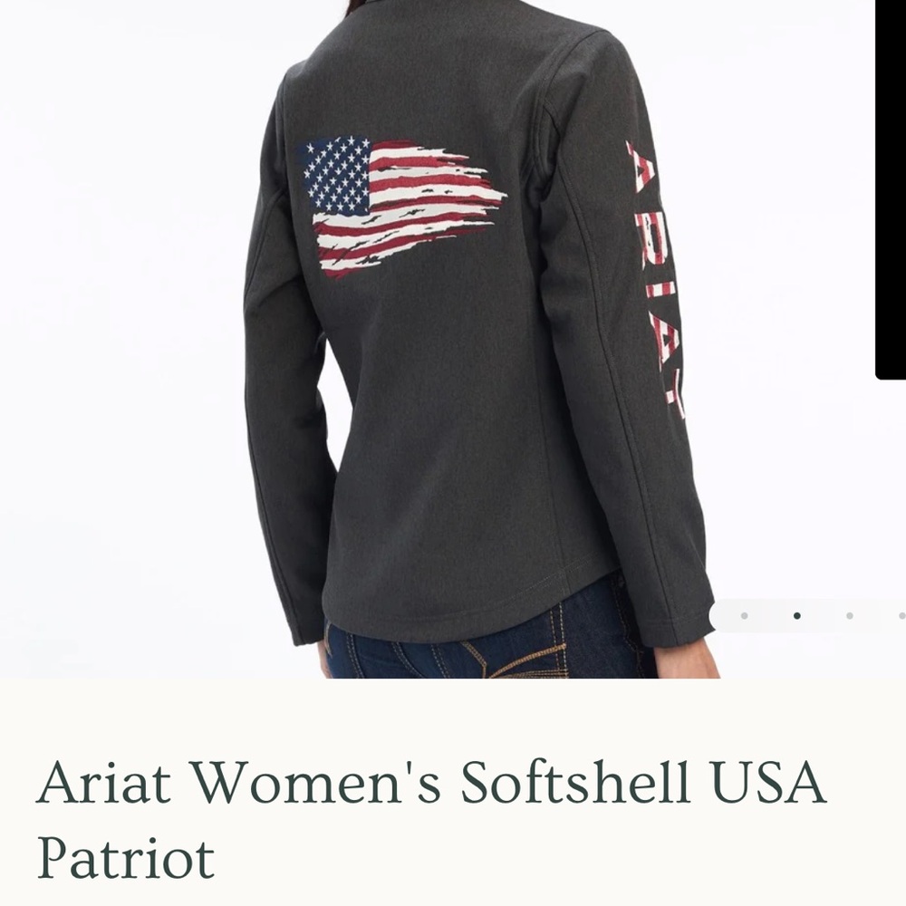 Ariat Women's Real Team Patriot Softshell Jacket Heather Charcoal